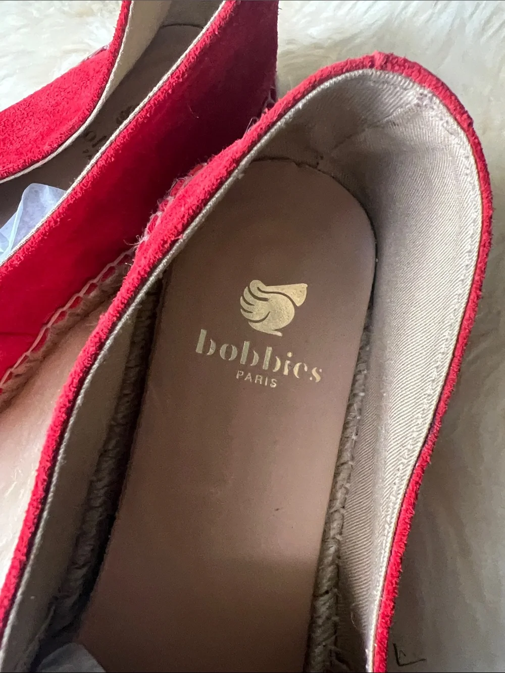Bobbie's Paris La Solaire Suede Espadrille in Blood Orange Size 38